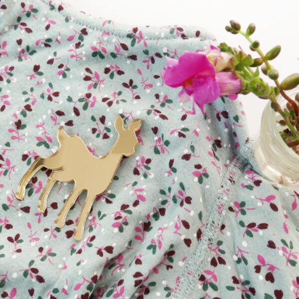 Bambi brooch on shirt | Spilla Bambi | BiCA-Good Morning Design