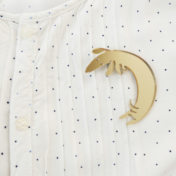 Basset brooch on shirt | Spilla Bassotto | BiCA-Good Morning Design