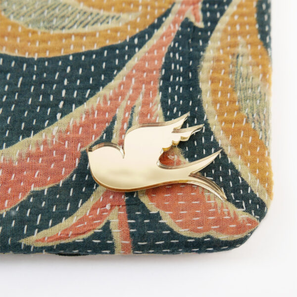 Swallow brooch on the bag | Spilla Rondine | BiCA-Good Morning Design