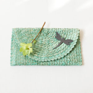 Straw Clutch Bag | Turquoise | BiCA-Good Morning Design