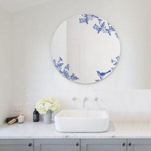 Jasminum | Grande Specchio tondo blu | BiCA-Good Morning Design