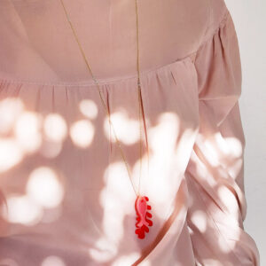 Collana lunga corallo con pesce | collana con pendente | BiCA-Good Morning Design