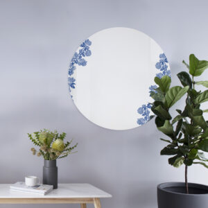 specchio tondo Viburnum blu | Specchi tondi 60 cm | BiCA-Good Morning Design