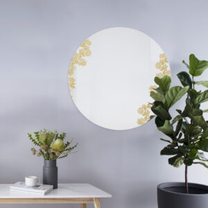 Specchio tondo design Viburnum oro | Specchi tondi 60 cm | BiCA-Good Morning Design