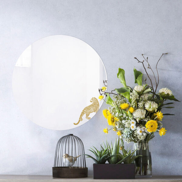 Specchio rotondo grande di design | LEOPARDO | Animalia round mirrors | BiCA-Good Morning Design