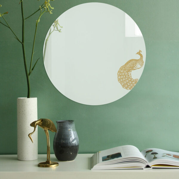 Specchio tondo grande di design | PAVONE | Animalia round mirrors | BiCA-Good Morning Design