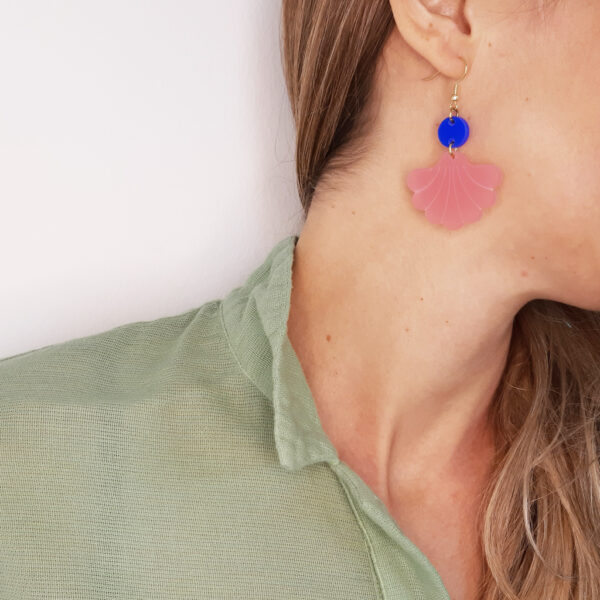 orecchini pendenti Ninfa rosa e blu | BiCA-Good Morning Design