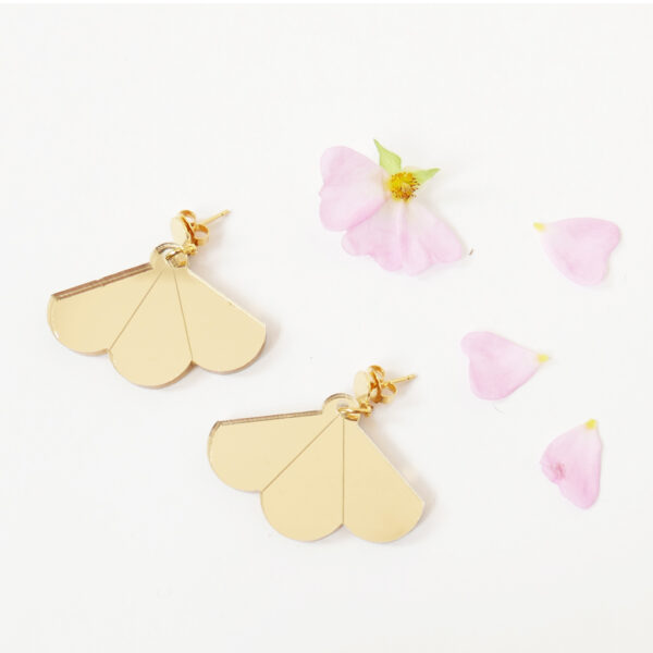 Fan orecchini a ventaglio oro | BiCA-Good Morning Design