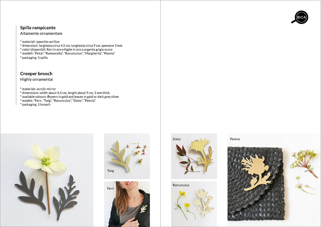 Spille floreali | spilla design italiano | Spille shop online, con laboratorio a  Milano| BiCA-Good Morning Design