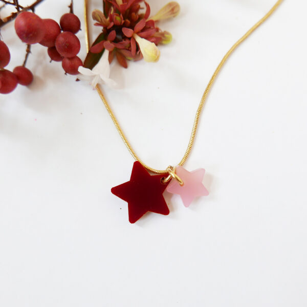 STELLA STELLINA. COLLANA con stelle | collana girocollo serpentina dorata minimal | Regalo Natale e San Valentino | BiCA-Good Morning Design