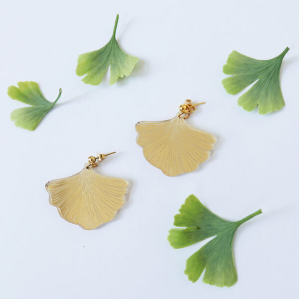 GINKGO BILOBA EARRINGS | orecchini pendenti oro | BiCA-Good Morning Design