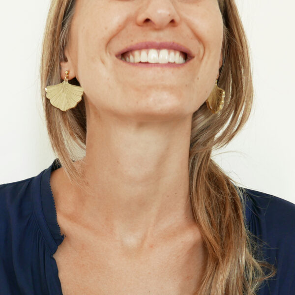 GINKGO BILOBA EARRINGS | orecchini pendenti oro | BiCA-Good Morning Design