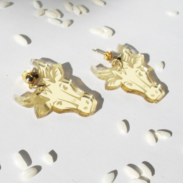 Orecchini Bue Zodiaco Cinese oro | Oroscopo cinese | calendario cinese | BiCA-Good Morning Design
