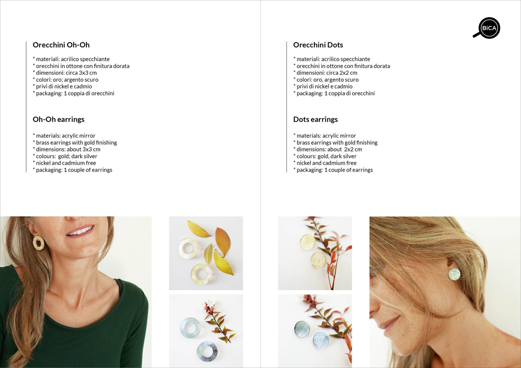 Orecchini  design | statement earrings | design italiano | orecchini Milano design | Orecchini shop online | BiCA-Good Morning Design