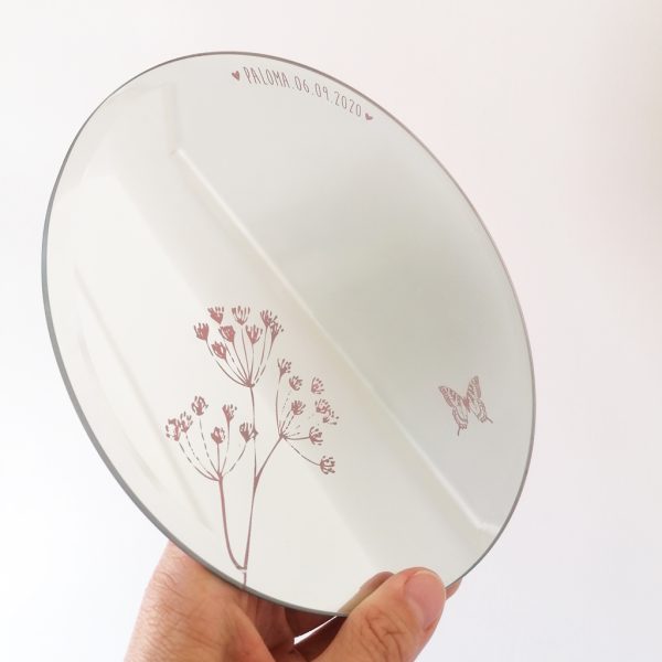 Specchio decorativo per nascita bambini con dedica | regalo personalizzato | BICA Good Morning Design