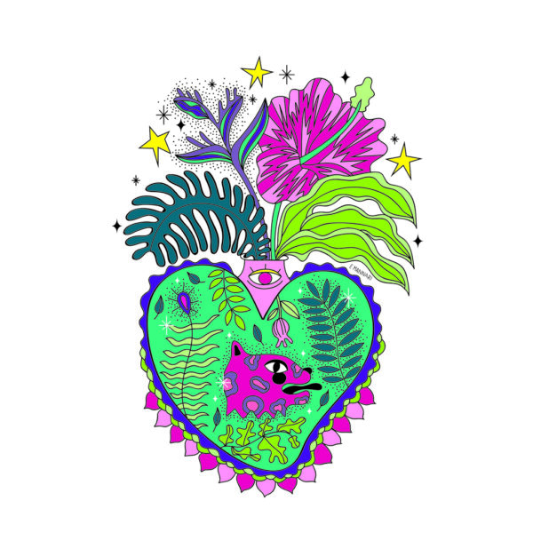 Cuore Sacro Laico | Ex-Voto | illustrazione di Enrica Mannari per BiCA-Good Morning Design