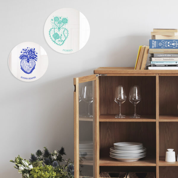 Specchi ex-voto | Cuori Sacri illustrazione di Enrica Mannari | BiCA-Good Morning Design