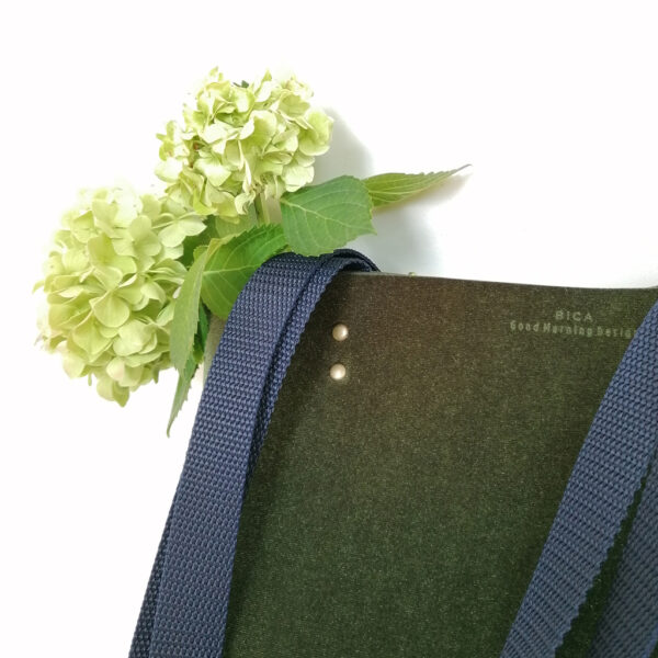 Tote Bag velluto verde e neoprene | borse fatte a mano in Italia | design italiano | BiCA-Good Morning Design
