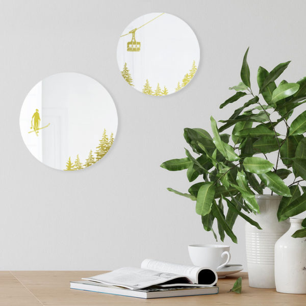 SPECCHI INVERNO | specchio tondo con decorazione oro | idea originale per la casa come regalo di Natale | BiCA - Good Morning Design
