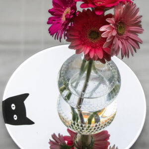 Specchio tondo decorativo con gatto | La chatte | Mirror | Morena Fortino | BiCA - Good Morning Design