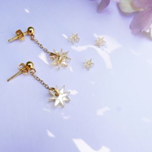 orecchini Costellazione | orecchino con catenella e stellina oro | BiCA Good Morning Design