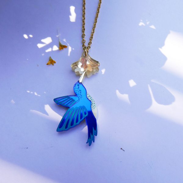 Collana uccellino colibrì | dipinti a mano | BiCA Good Morning Design