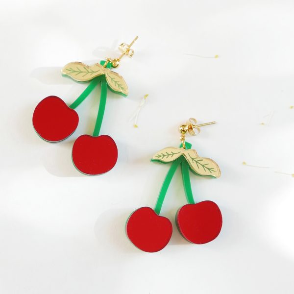 orecchini pendenti ciliegia | orecchini con frutta, ciliegie | BiCA Good Morning Design