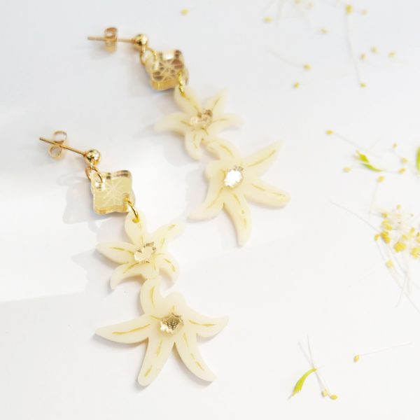 orecchini pendenti floreali | orecchini con fiori limoni| BiCA Good Morning Design