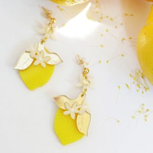 orecchini pendenti limone | orecchini con frutta, limoni| BiCA Good Morning Design