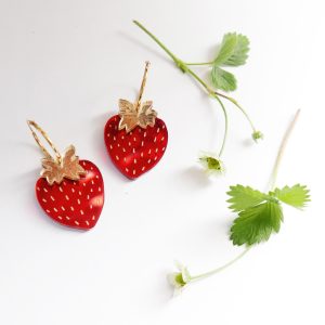 orecchini cerchio fragole | orecchini con frutta | BiCA Good Morning Design