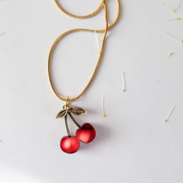 collana piccole ciliegia | collana catena serpentina con frutta, ciliegie | BiCA Good Morning Design