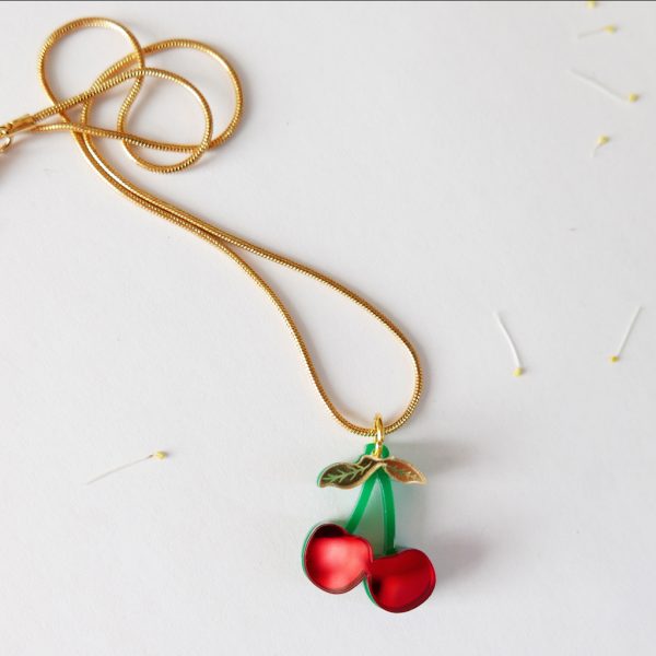 collana piccole ciliegia | collana catena serpentina con frutta, ciliegie | BiCA Good Morning Design