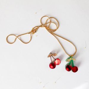 collana piccole ciliegia | collana catena serpentina con frutta, ciliegie | BiCA Good Morning Design