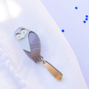 Spilla Civetta | gioielli artistici | made in Italy| BiCA Good Morning Design