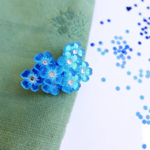 Spilla Fiore Non ti scordar di me | gioielli artistici floreali | made in Italy| BiCA Good Morning Design