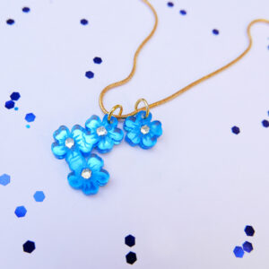 Collana Fiori Non ti scordar di me | gioielli artistici floreali | dillo con i fiori | realizzati a MIlano con cura e passione | BiCA Good Morning Design