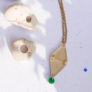 Collana BIKINI, geometrica minimal, oro | gioielli artistici, originali | made in Italy | BiCA Good Morning Design