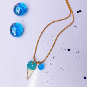 Collana GELATO, oro, dipinta a mano | gioielli artistici, originali | made in Italy | BiCA Good Morning Design