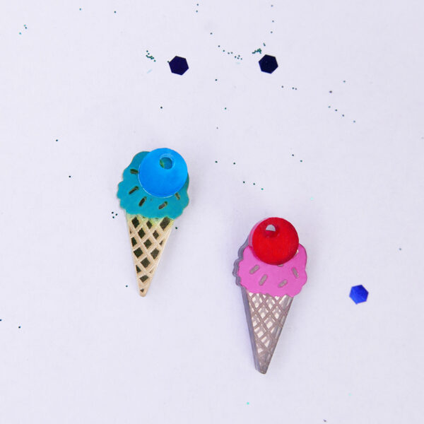 Collana GELATO, oro, bronzo, dipinta a mano | gioielli artistici, originali | made in Italy | BiCA Good Morning Design